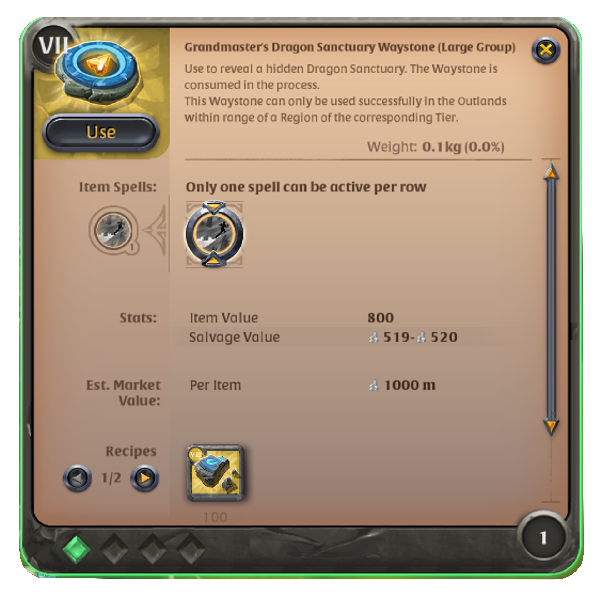 Ancient Lands Dragon Sanctuary Waystone item details